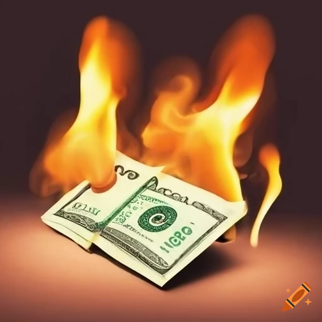 Inflace – hořící bankovka