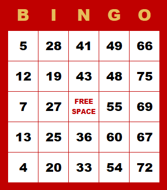 Animovaná ukázka dosažení Bingo!